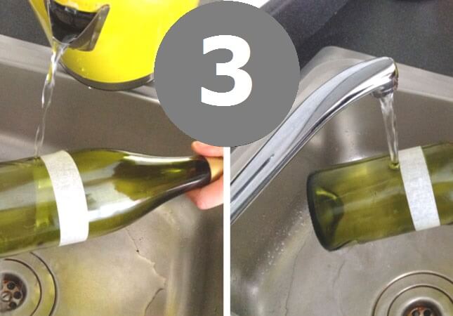 étape 3 comment couper une bouteille en verre