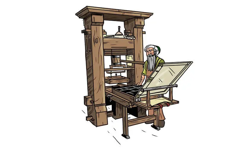 Comment fonctionne limprimerie de Gutenberg