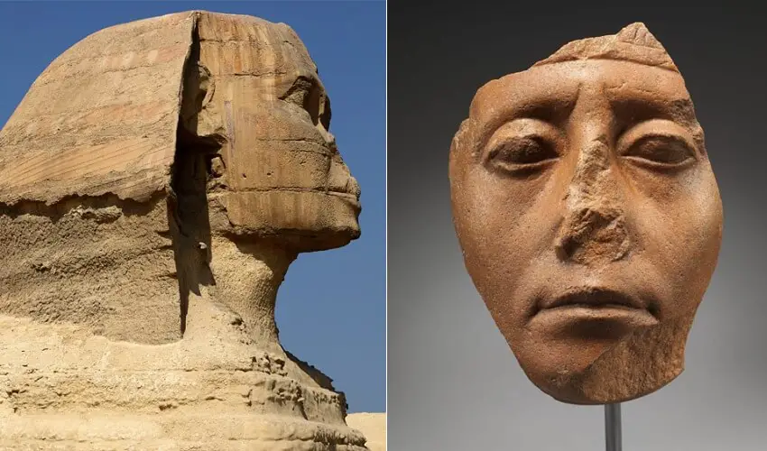 Pourquoi les statues egyptiennes ont le nez casse