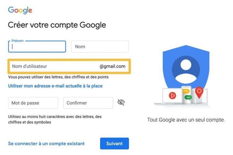 Comment creer un compte email
