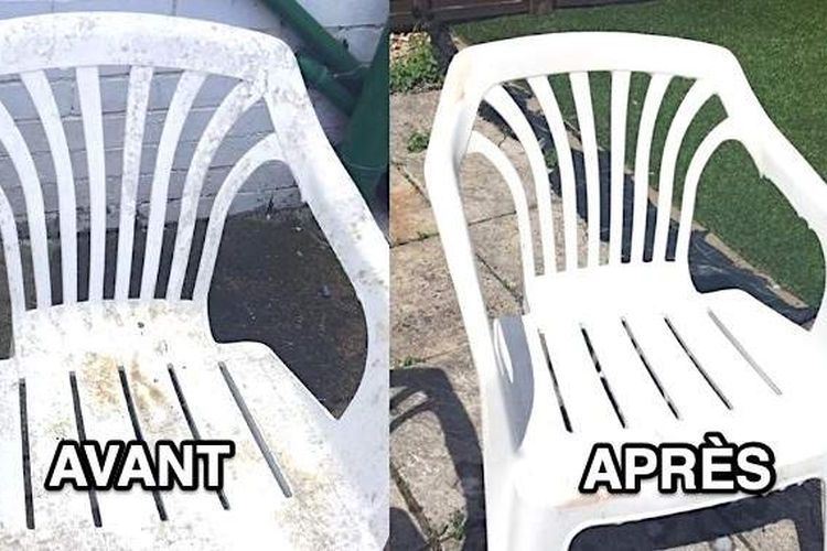 Comment nettoyer des chaises de jardin en plastique blanc