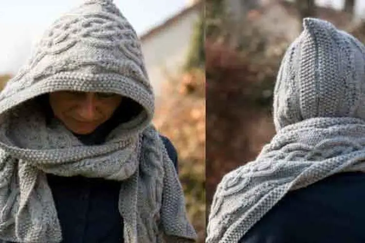 Comment tricoter une echarpe capuche